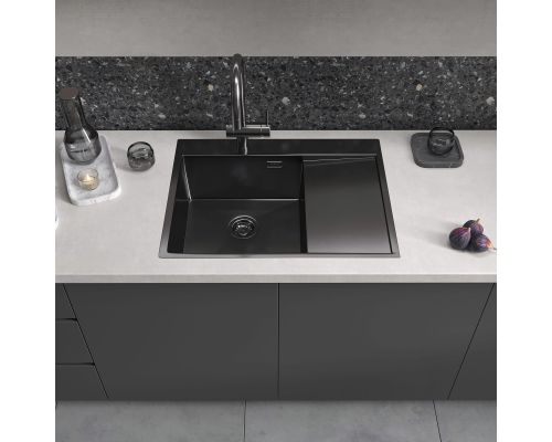 Кухонная мойка Reflexion Maggiore RX2365BL оружейная сталь