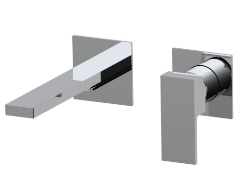 Встраиваемый в стену однорычажный смеситель для раковины AQG Bold, хром