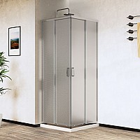 Душевой уголок Vincea City VSS-5CT9010MT, 100x90, хром, стекло текстурное
