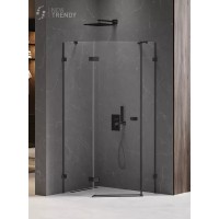 Душевое ограждение NEW TRENDY AVEXA BLACK L 100x80x200 черный
