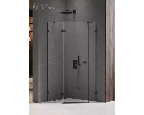 Душевое ограждение NEW TRENDY AVEXA BLACK L 100x80x200 черный