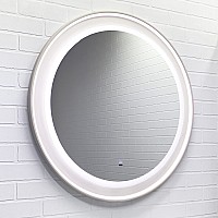 Зеркало Comforty Ереван-80 с подсветкой, с сенсором, антизапотевание, серый шёлк