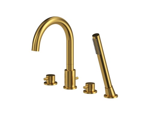 Смеситель для ванны на 4 отверстия WHITECROSS Y Y1232GLB брашированное золото