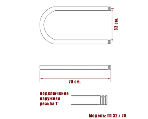 Полотенцесушитель Водяной Nika П1 32х70 1022-284