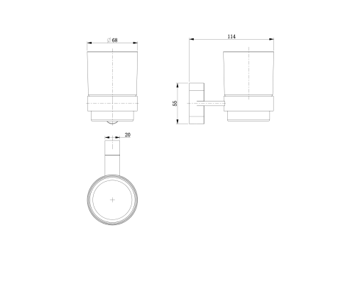 Стакан подвесной ALTROBAGNO Люминозо (Luminoso) 080212 GM