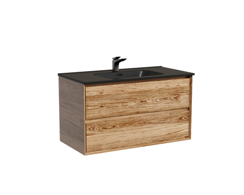 Тумба под раковину подвесная Sancos Marmi 2.0 89х44 с доводчиками, дуб чарльстон, MR2.090ECH