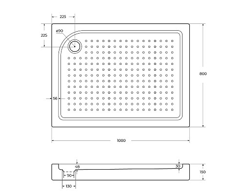 Поддон акриловый BelBagno TRAY-BB-AH-100/80-15-W-L Поддон акриловый BelBagno TRAY-BB-AH-100/80-15-W-L