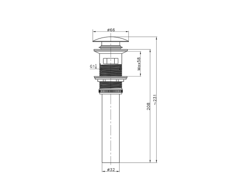 Донный клапан ALTROBAGNO PU 070210A BG