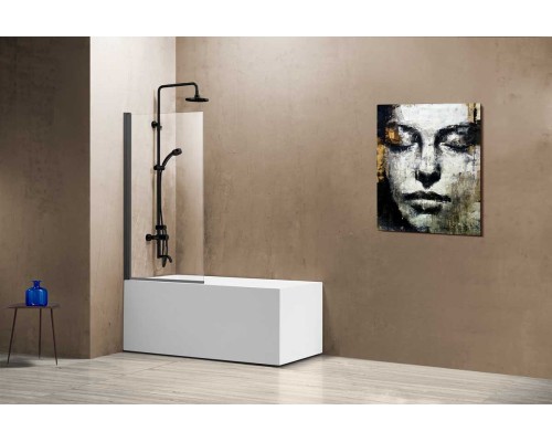 Душевая шторка на ванну Vincea VSB-11800CLGM 800x1400 сталь и стекло