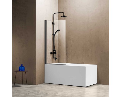 Душевая шторка на ванну Vincea VSB-11800CLGM 800x1400 сталь и стекло