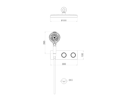Душевая система ALTROBAGNO Рикко (Ricco) 040303 BG