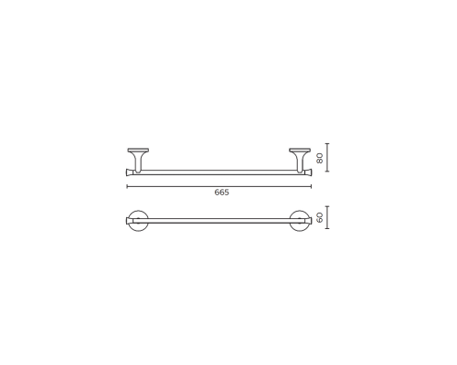 Полотенцедержатель 600 ALTROBAGNO Корпозо (Corposo) 081314 Gl