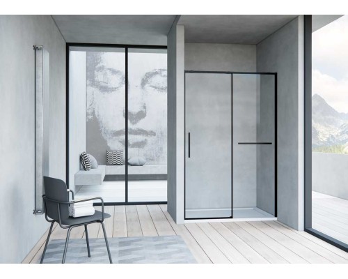 Душевая дверь Vincea Slim Soft VDS-1SS150CLB 1500 черный стекло прозрачное