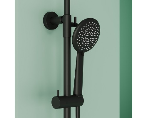 Душевая система Sancos Game SC3002MB с термостатом Черная матовая