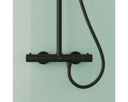 Душевая система Sancos Game SC3002MB с термостатом Черная матовая