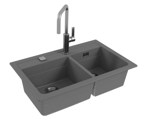 Мойка кухонная Alveus Granital Atrox 50 1132001 790х500 бетон