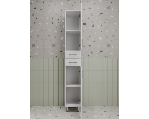 Шкаф-пенал Style Line Бергамо 30 см Plus правый люкс антискрейтч белый