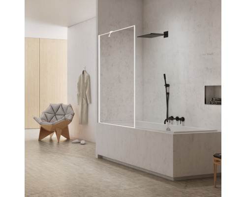 Шторка для ванны NEW TRENDY NEW MODUS WHITE 90x150 белый