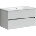 Тумба под раковину SANCOS Urban 890х450х550, c двумя ящиками, белый глянец