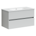 Тумба под раковину SANCOS Urban 890х450х550, c двумя ящиками, белый глянец
