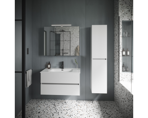 Тумба под раковину SANCOS Urban 890х450х550, c двумя ящиками, белый глянец