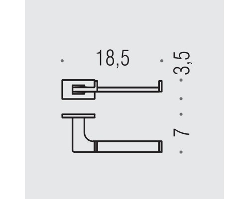 Держатель бумаги открытый Colombo Look цвет чёрный матовый