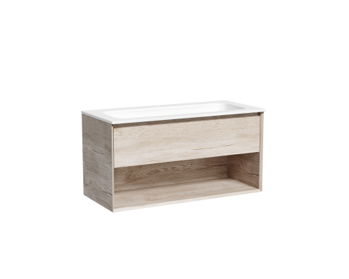 Тумба подвесная SANCOS Marmi 995х445 c ящиком, дуб галифакс MR1.0100EG