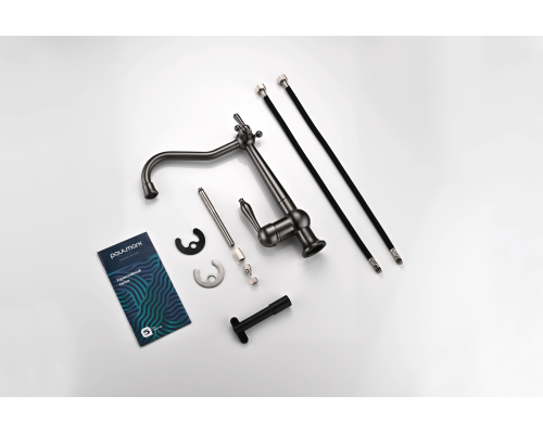 Смеситель для кухни Paulmark Retro вороненая сталь Re213226-GM