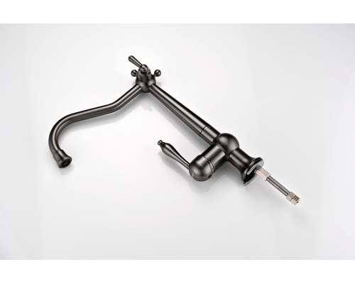 Смеситель для кухни Paulmark Retro вороненая сталь Re213226-GM