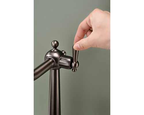 Смеситель для кухни Paulmark Retro вороненая сталь Re213226-GM