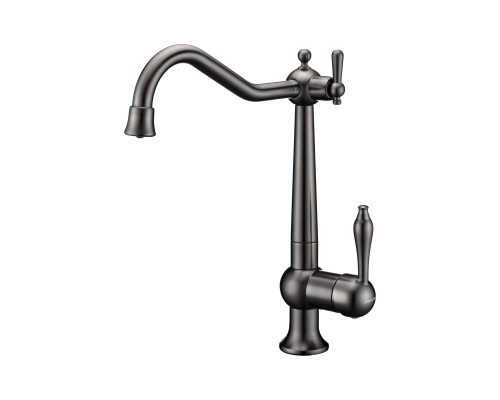 Смеситель для кухни Paulmark Retro вороненая сталь Re213226-GM