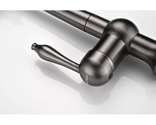 Смеситель для кухни Paulmark Retro вороненая сталь Re213226-GM