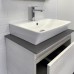 Тумба с раковиной Comforty Прага-60 дуб белый с графитовой столешницей Comforty 9055RA-50