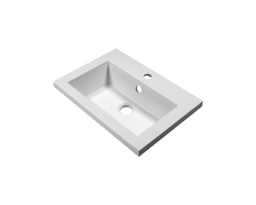 Раковина для ванной 50 см, Uperwood Eva, белая глянцевая
