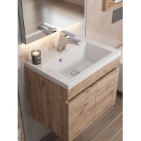 Раковина для ванной 50 см, Uperwood Eva, белая глянцевая