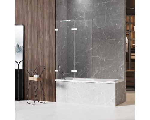 Шторка для ванны NEW TRENDY AVEXA WHITE 100x150 L белый