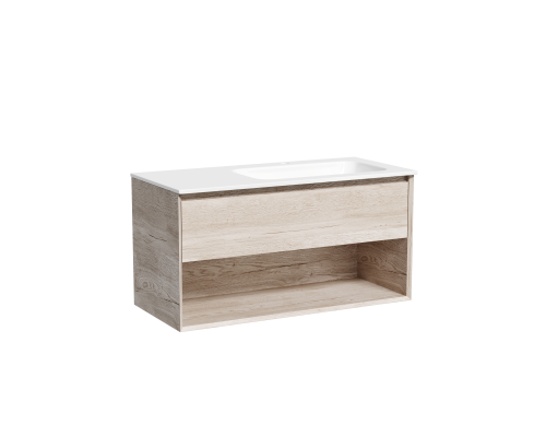 Тумба подвесная SANCOS Marmi правая, 995х445, c ящиком, дуб галифакс MR1.0100REG