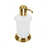 Дозатор для жидкого мыла Colombo Hermitag цвет PVD золото/матовое стекло