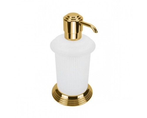 Дозатор для жидкого мыла Colombo Hermitag цвет PVD золото/матовое стекло