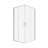Душевое ограждение NEW TRENDY SUVIA 80x80x185 хром