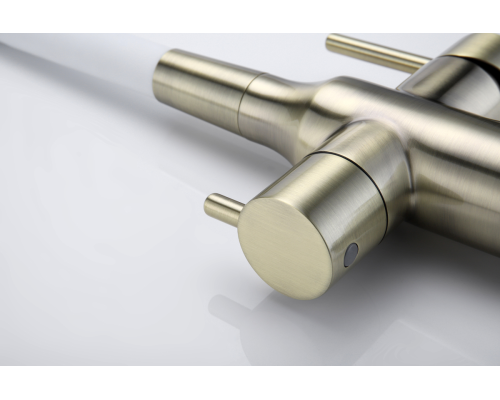 Смеситель для кухни Paulmark Salix Sa213419-BRw Бронза Белый