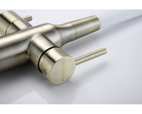 Смеситель для кухни Paulmark Salix Sa213419-BRw Бронза Белый