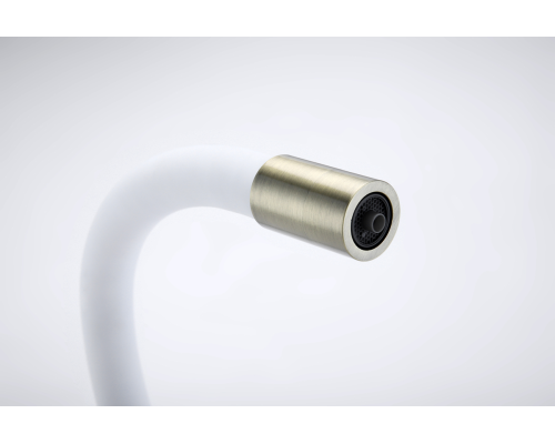 Смеситель для кухни Paulmark Salix Sa213419-BRw Бронза Белый