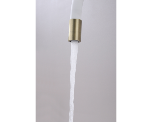 Смеситель для кухни Paulmark Salix Sa213419-BRw Бронза Белый