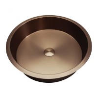Раковина встраиваемая снизу ABBER Wasser Kreis розовое золото матовое