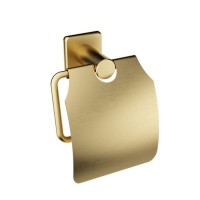 Держатель для туалетной бумаги с крышкой Wonzon&Woghand, Брашированное золото