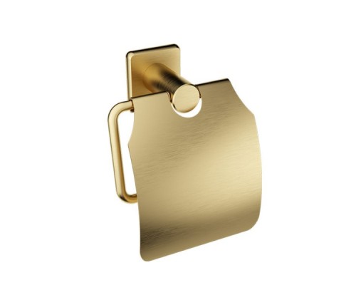 Держатель для туалетной бумаги с крышкой Wonzon&Woghand, Брашированное золото