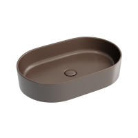 Чаша накладная овальная Ceramica Nova Element 60x38 Темно-Коричневый Матовый