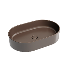 Чаша накладная овальная Ceramica Nova Element 60x38 Темно-Коричневый Матовый
