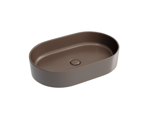 Чаша накладная овальная Ceramica Nova Element 60x38 Темно-Коричневый Матовый